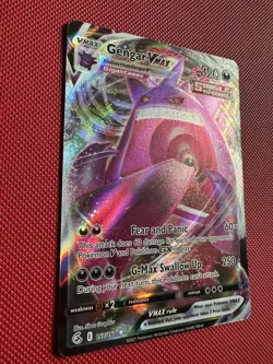 Pokemon TCG Fusion Strike Ace Gengar VMAX Holo Card 157/264 - Image 3