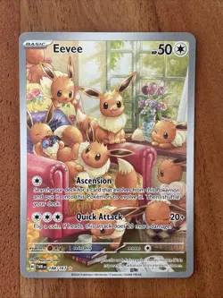 Pokemon TCG Eevee 188/167 Twilight Masquerade Illustration Rare NM Card - Image 1