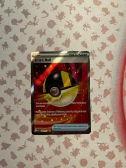 Pokemon TCG Ultra Ball Full Art Trainer-Item Holo Card 264/217 - Image 1
