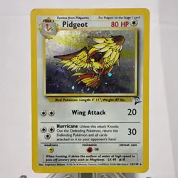 Vintage Base Set 2 Pidgeot Pokemon Card #14 Authentic 1999 WOTC Wizard B Swirl - Image 1