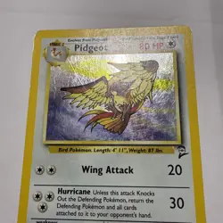 Vintage Base Set 2 Pidgeot Pokemon Card #14 Authentic 1999 WOTC Wizard B Swirl - Image 2