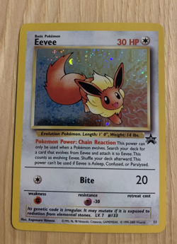 Eevee #11 Black Star Promo (LP) Pokemon Card WOTC 2000 - Image 1