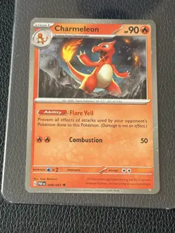 Charmeleon 8/91 Cosmos Holo Paldean Fates Pokemon TCG Card Near Mint - Image 1