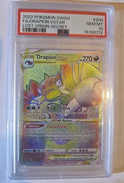 Drapion VSTAR Holo Swsh11 200/196 PSA 10. Rainbow Rare pokemon card. - Image 1