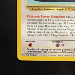 Pokemon Vintage Ditto Card Non Holo Rare 18/62 Fossil 1999 WOTC - Image 5