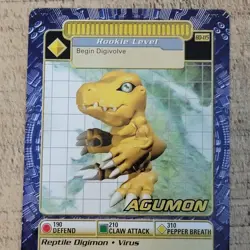 MINT Agumon BO-115 Digimon Vintage 2000 Bandai Digi-Battle Trading Card Series 3 - Image 1