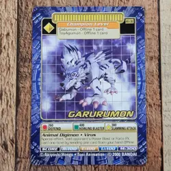 NM Garurumon BO-136 Digimon 2000 Bandai Digi Battle Card Game Series 3 Champion - Image 2