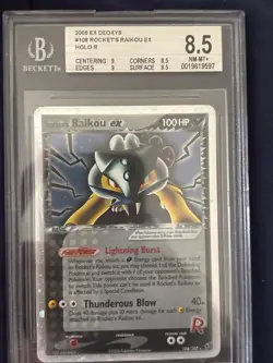 BGS 8.5 MINT Raikou EX Holo EX Deoxys 2005 Pokemon Card #108 Vintage - Image 1
