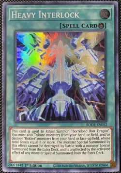 Heavy Interlock BODE-EN052 Burst of Destiny 1st Edition - Yugioh Card - Image 1