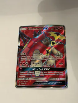 Pokemon Turtonator GX 190 HP Ultra Rare Full Art Holo Card 131/145 2017 - Image 1
