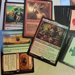 GREEN & RED ***BURN SPELLS*** Custom COMMANDER MAGIC DECK Whole 100 MTG Cards - Image 1