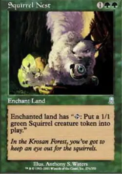1x Squirrel Nest - Foil Heavy Play, English Odyssey MTG Magic - Image 1