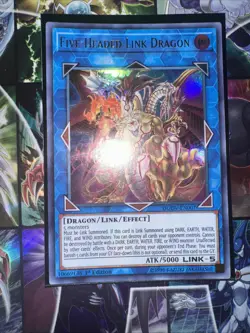 Yugioh Five-Headed Link Dragon DUOV-EN007 Ultra Rare 1st Edition Near Mint - Image 3