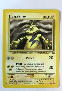 ELECTABUZZ - Neo Genesis Set - 33/111 - Uncommon - Pokemon Card - Unlimited - NM - Image 1