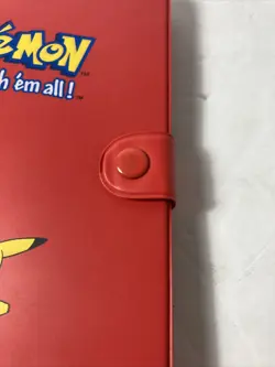 Vintage 1999 Pokemon Pikachu Red Binder TCG Album Snap 30 Page Card Holder EMPTY - Image 4