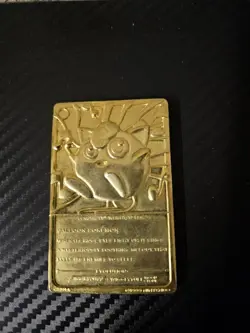 Jigglypuff 1999 Pokemon 23K Gold Plated Burger King Nintendo Trading Card - Image 2