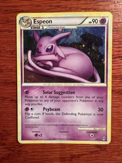 Pokemon Espeon Holo Rare TCG Card 4/95 Call of Legends Series 2011 - Image 1
