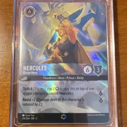 Disney Hercules - Divine Hero Enchanted Holo Foil Lorcana TCG Card 215/204 - Image 1