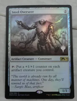 Magic The Gathering Steel Overseer Foil Card MTG CARD M20 - Image 1