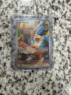 Pokemon TCG Minun Card 194/182 Paradox Rift IR Holo NM Condition - Image 1