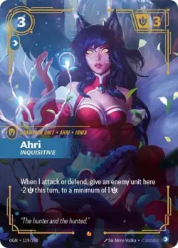 Riftbound Ahri Inquisitive NM Foil Origins - Image 1