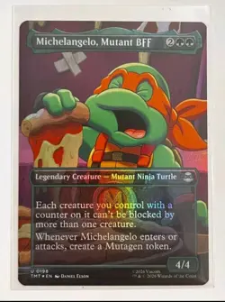 Michelangelo, Mutant BFF (Foil) 0198 Showcase | TMNT MTG | Near Mint - Image 1