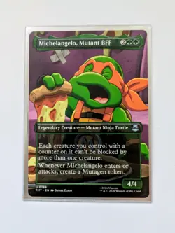 Michelangelo, Mutant BFF (Foil) 0198 Showcase | TMNT MTG | Near Mint - Image 3