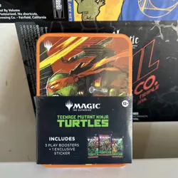 NEW Magic The Gathering TEENAGE MUTANT NINJA TURTLES TMNT Tins SET MTG Lot Of 5 - Image 4