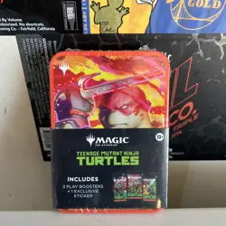 NEW Magic The Gathering TEENAGE MUTANT NINJA TURTLES TMNT Tins SET MTG Lot Of 5 - Image 5