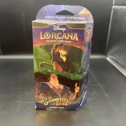 Disney Lorcana: Shimmering Skies Starter Deck (Emerald & Steel) 6B New - Image 1