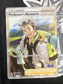 Pokemon Go Card TCG Professor's Research 078/078 Ultra Rare Full Art Holo VLP/NM - Image 1