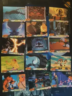 Pokemon 1999 Topps Mewtwo Strikes Back Movie Blue card set 1-59 w/ checklist - Image 1