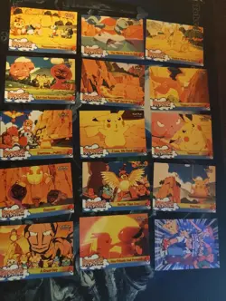 Pokemon 1999 Topps Mewtwo Strikes Back Movie Blue card set 1-59 w/ checklist - Image 4