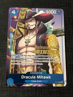 Dracule Mihawk (OP11 Release Event Winner) P-081 One Piece Promotion Cards Foil - Image 1