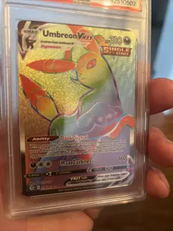 Pokemon TCG Umbreon VMAX Holo Secret Rare Card Evolving Skies 214/203 PSA 9 - Image 2