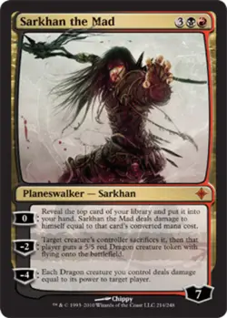 [1x] Sarkhan the Mad Slight Play, English Rise of the Eldrazi MTG Magic - Image 1