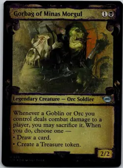 Magic the Gathering Gorbag of Minas Morgul Showcase Silver Foil Lord Rings MTG - Image 1