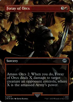 Foray of Orcs (Borderless) FOIL 417 LTR UB: LOTR: Tales of Middle-earth NM - Image 1