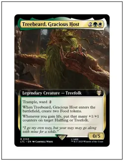 1x Treebeard, Gracious Host, Extended Art, LOTR, Magic MTG NM - Image 1