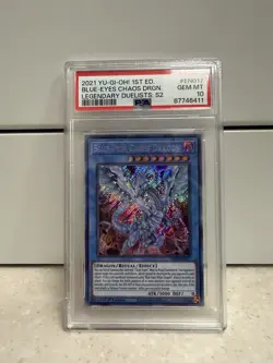 Yu-Gi-Oh Blue-Eyes Chaos Dragon LDS2-EN017 Secret Rare PSA 10 - Image 1