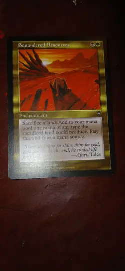 Mtg Visions Squandered Resources Lp Pl Vintage Magic The Gathering Card - Image 1