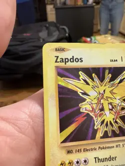 Pokemon TCG Zapdos Base Set Holo Unlimited Rare Card 16/102 LP Condition - Image 2