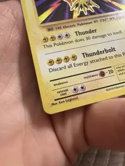 Pokemon TCG Zapdos Base Set Holo Unlimited Rare Card 16/102 LP Condition - Image 4