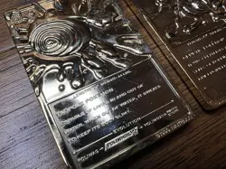 Burger King Pokemon (x2) Gold Metal Cards, Mewtwo, Poliwhirl 1999 - Image 3