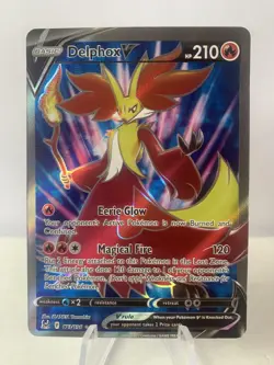 Delphox V (Full Art) SWSH11: Lost Origin #173/196 Pokemon Card TCG - Image 1