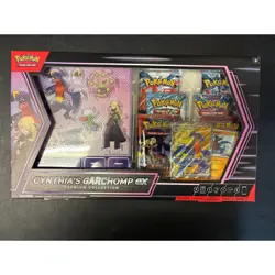 Pokemon Cynthia's Garchomp EX Premium Collection Box TCG Booster Packs Cards - Image 1
