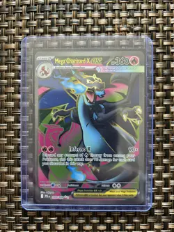 Mega Charizard x EX 109/094 Me02: Phantasmal Flames Holo Pokemon Card Near Mint - Image 1