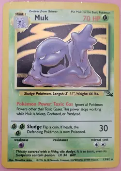 Muk 13/62 Fossil Holo Rare Pokemon TCG Card WOTC Vintage - Image 1