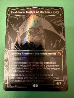 Elesh Norn, Mother of Machines (Oil Slick Raised Foil) #345 - MTG ONE Unplayed - Image 1