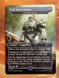 MTG Borderless T-60 / Power Armor - T-45 Power Armor Fallout®: Beyond Vault 33!! - Image 1
